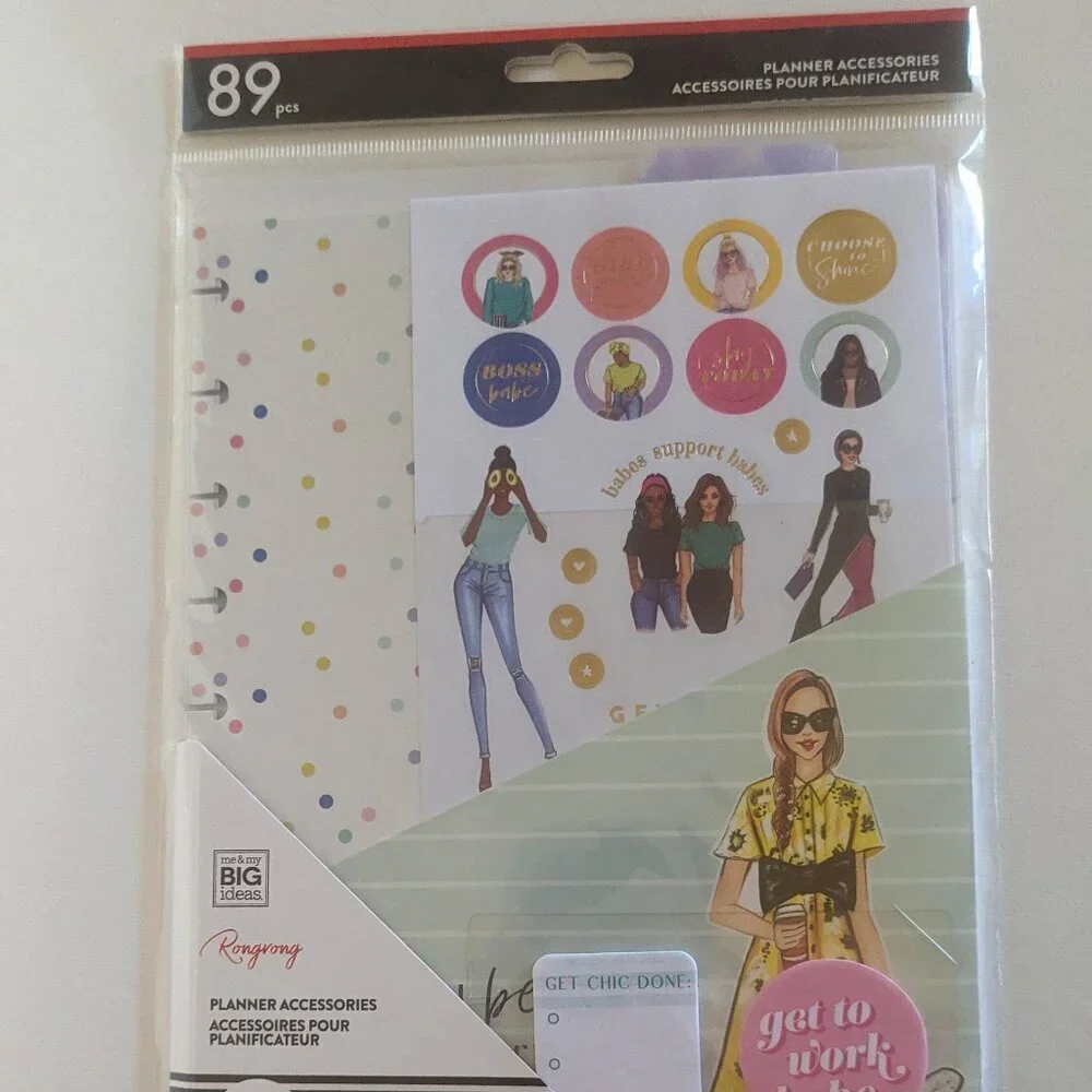 NWT Happy Planner Rong Rong 89 pc Classic Accessories Stickers Bookmark Fashion